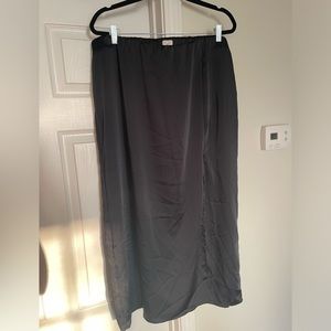 Satin midi skirt